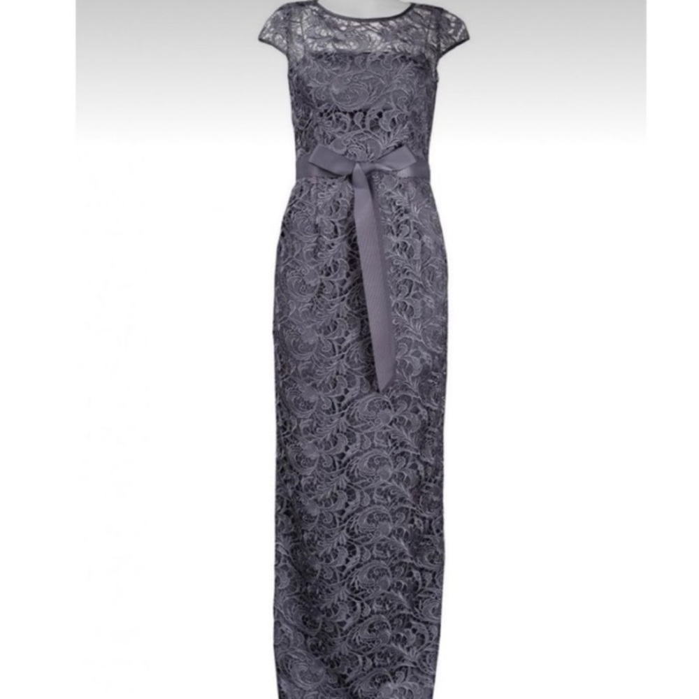 Adrianna Papell Cap-sleeve Illusion Lace